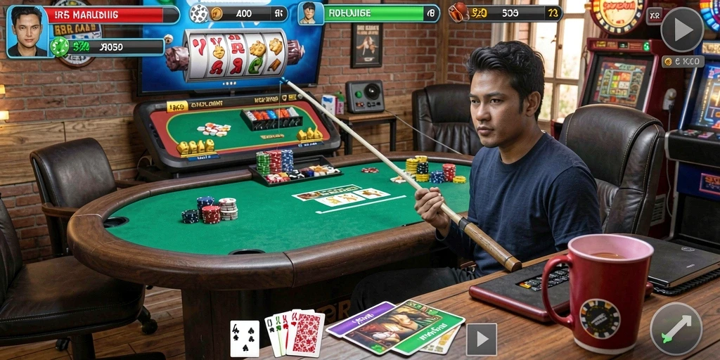 Tampilan awal game dengan desain yang menarik.