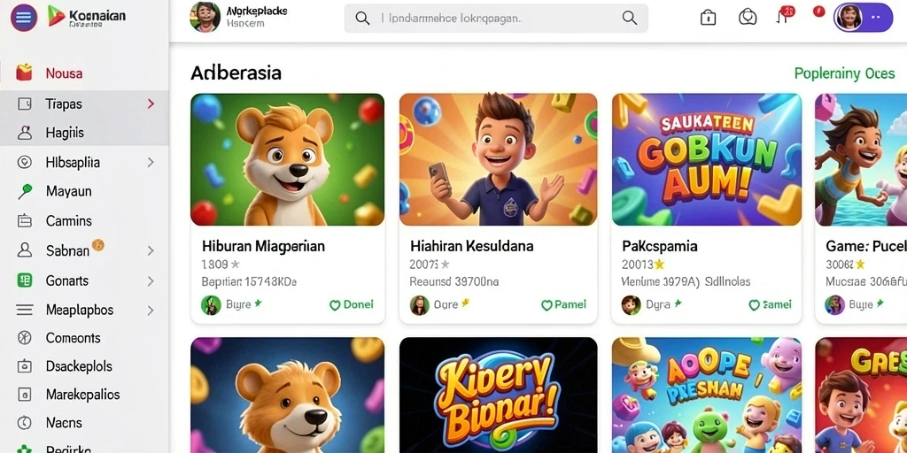 Tampilan karakter utama yang menarik dan dinamis.
