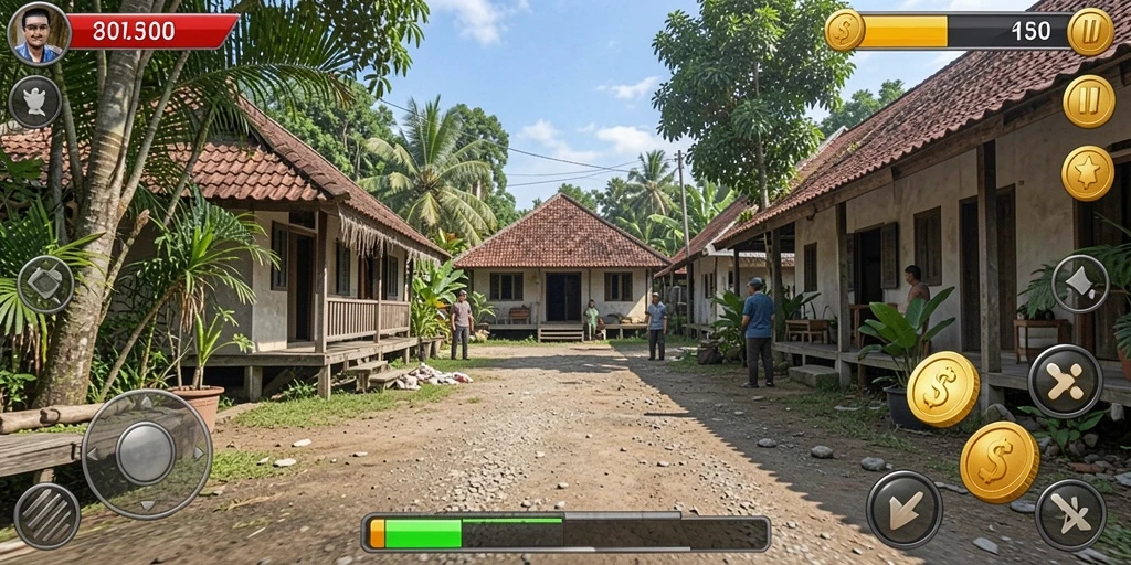 Tangkapan layar menampilkan karakter utama JKTGAME yang siap bertarung.